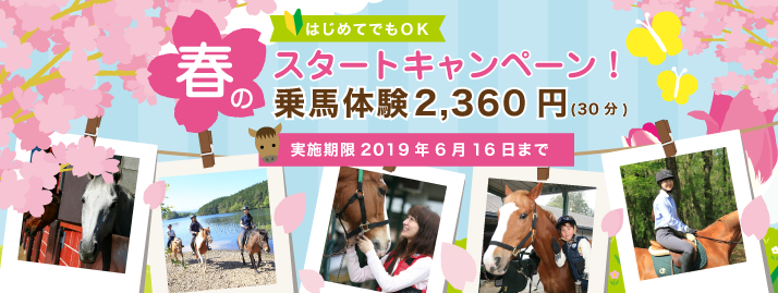 【終了】春のスタートキャンペーン！乗馬はじめてみませんか？